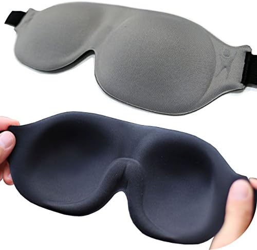 ComfyMed® Маска за сън CM-EM17 - най-Добрата 3D-маска за очи на нощ и в пътеписи за мъже и жени (сив)
