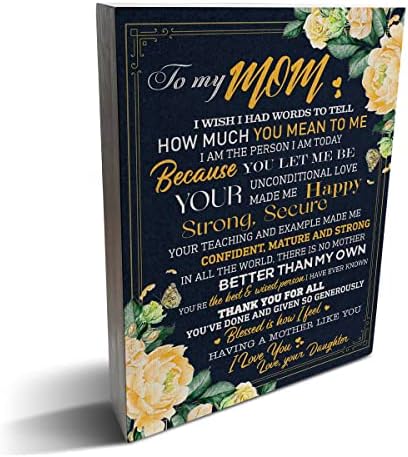 Подаръци за Деня на Майката, за майките, Дървена кутия, Знакът Декор за вашата Кухня, Офис, Благодаря Подаръци за Жени, Подаръци за мама за