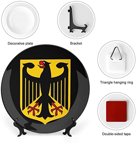 Германската Национална Емблема на Печатни Декоративна Купа от Костен Порцелан Кръгли Тарелками с Поставка за Дисплей за Домашен