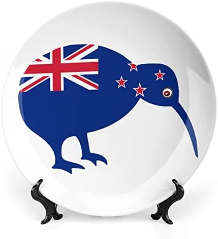 Нова зеландия Флаг Киви Подвесная Керамична Декоративна Чиния с Поставка за Дисплея на Индивидуални Сватбени Подаръци за