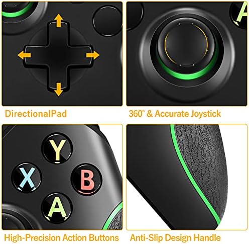 Подмяна на безжичния контролер GLOWANT контролера на Xbox One, безжичен геймпад джойстик 2,4 G с двойна вибрация и вградена акумулаторна