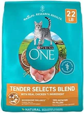 Натурален Суха Храна за котки от Purina ONE, Нежна Селективни сместа С Тази Пиле - 22 килограма В опаковка