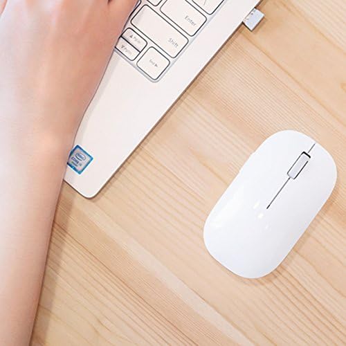 Безжични Компютърни Мишки и Xiaomi Mi 2,4 Ghz 1200 dpi Преносим Мини-Игра Мишка за Настолен лаптоп (Бял)