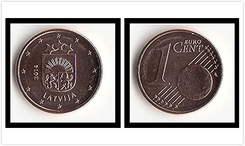 Европа се дърпа Европейската Латвия 1 Swant Coins 2008 издание Foreign Coins Подарък Колекция от Ya 1 Euro Die Coin 2014