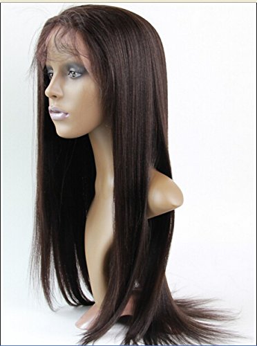 DaJun Hair 12Пълна Дантела Перуки От Девствени Коса Тори Жени Филипините Virgin Реми Човешки Коси Yaki Директен Цвят 2-Тъмно Кафяво