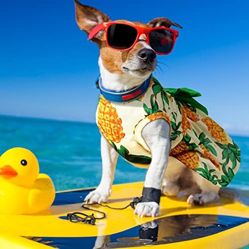 LEIFIDE, 8 бр. Летни Тематични Хавайски рокли за кучета, Празнична рокля за кучета, Поли за домашни любимци с плодов модел