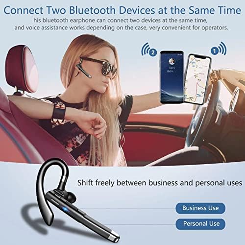 Слушалки SYNTRAVA Bluetooth от заседание на едното ухо, слушалка за мобилни телефони, безжични слушалки с калъф за зареждане и