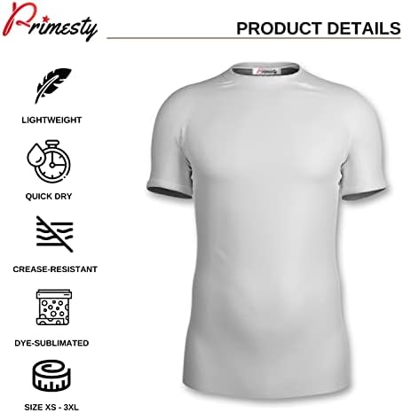 PRIMESTY BJJ Jiu Jitsu Обрив Guard - Изработена по поръчка Компресиране риза със защита от акне с къс ръкав за Но-Ки и MMA,