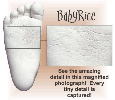 Комплект за детска леене BabyRice / Синя рамка 14,5x8,5 инча / Бяла Планина, на 4 дупки / Бяла основа / Оловен боя