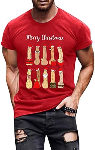 DSODAN/ Коледни тениски с къс ръкав за мъже, Дизайнерски Костюми с грозни коледа принтом, Забавни спортни тениски с графичен дизайн, плътно