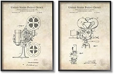 Патентната схема Винтажной филм Stupell Industries за Кинопроектора, Дизайн на Карл Хронека