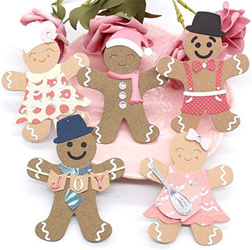 KSCRAFT Gingerbread Family Метални Режещи Удари Шаблони за DIY Scrapbooking/Фотоалбум Декоративно Щамповане САМ Хартиени
