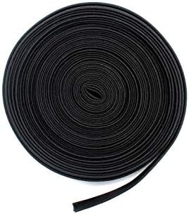 Двустранен лента с ширина 1/2 инча ~ Поли Памук (5 ярда, черен)- Произведено в САЩ