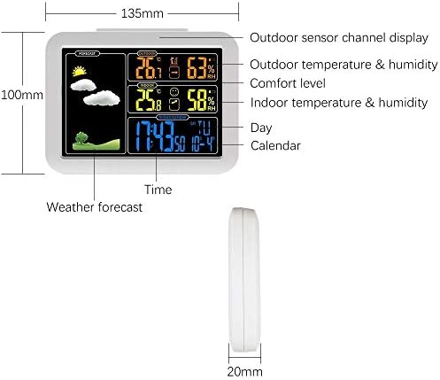 XJJZS Digital alarm clock станция прогнозата за времето за домашно стая, измерване на температурата и влажността в затворени