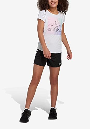 Тениска с кръгло деколте и къс ръкав adidas за момичета с графичен дизайн