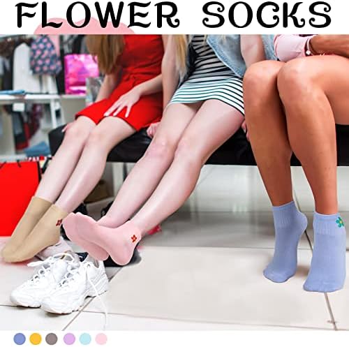 Retisee, 10 Двойки, Пролетни сладки чорапи с бродерия на цветя, Цветни Памучни чорапи, Новост, Чорапи до Глезена, Безшевни