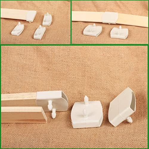 XIAONAN 20 броя Сменяеми държачи за пластмасови лайсни 53 mm x 9 mm, челни мъничета + Централни мъничета за закрепване на дървени