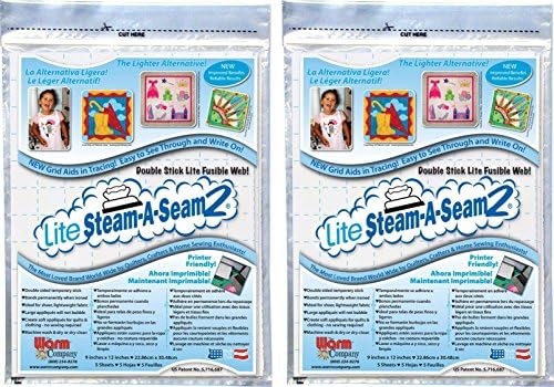 Приятна компания Steam-A-Шев Lite 2 Двухслойное легкоплавкое платно 9 x 12 см по 5 листа за всяка (2 опаковки)