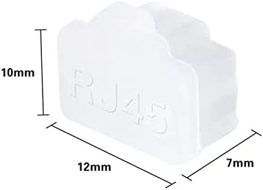 Niooliuk Опаковка от 50 Бели портове Ethernet хъб, RJ-45, Защита От прах, тапа, Запушалка