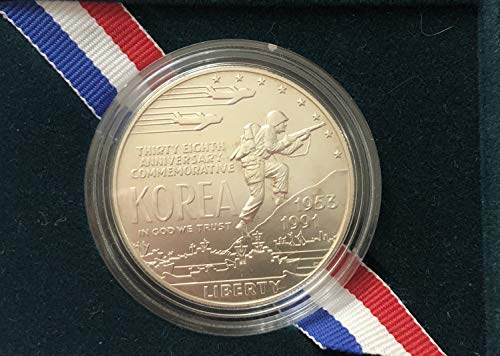 Сребърен паметник на корейската война 1991 г. през оригиналната опаковка САЩ Долар, Без да се позовават на Монетния двор на САЩ