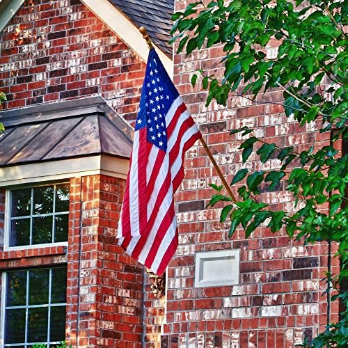 XIFAN Премия американски Флаг 3x5 Щифта Ръкав Стил, Сверхпрочный 210D Найлон Външен флаг на САЩ, най-здрав и издръжлив с бродирани