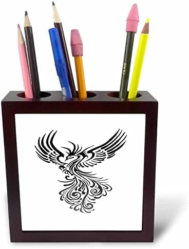 Поставка за химикалки 3dRose Rising from The Ashes Художествени Phoenix От Черно до сиво (ph-371413-1)