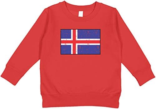 Hoody за деца с флага на Исландия Amdesco