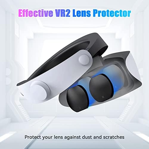 Комплект аксесоари за PS VR2, съвместими с PS VR2, Защитен капак на обектива за слушалки PS VR2 и устойчива на плъзгане силиконова