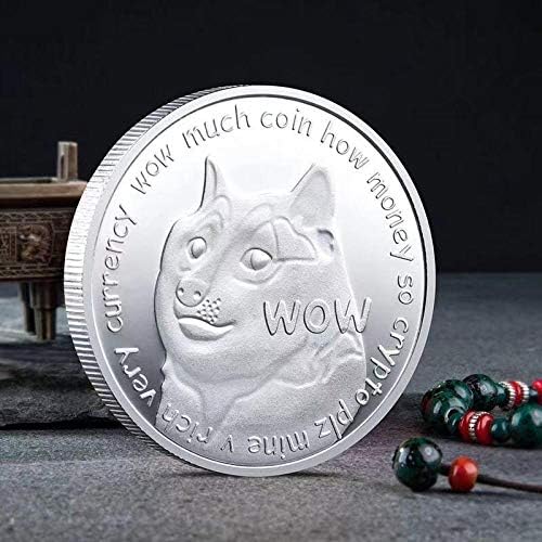 Със сребърно покритие Възпоменателни Монети Dogecoin С Хубаво Шарките на Кучета за Събиране на Подаръци за Кучета, Подаръци