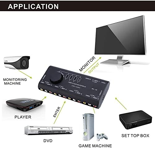 Видеопереключатель 4 в 1, AV-конвертор, AV RCA-превключвател, превключвател на аудио-видео сигнала за телевизионни декодери,