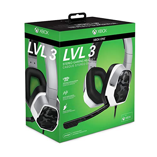 Кабелни Слушалки PDP Gaming LVL3 С микрофон С шумопотискане: Бял Камуфлаж - Xbox One