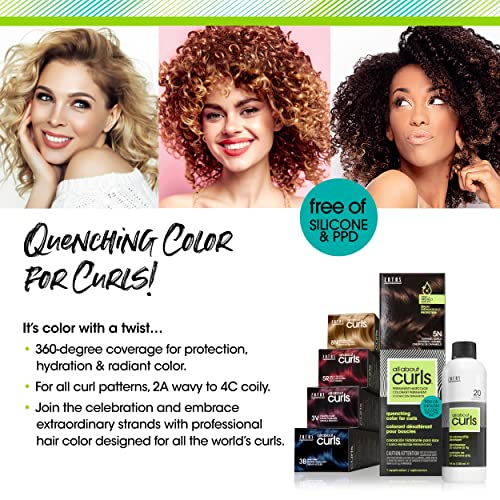 Всичко за потоци Curls 20 Volume Крем | За боядисване на коса и упорит цвят | За всички видове къдрава коса