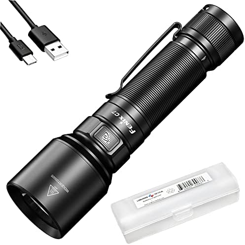 Акумулаторна фенер Fenix C7, Бързо зареждане чрез USB-C с висока яркост 3000 Лумена и Организатора Lumentac