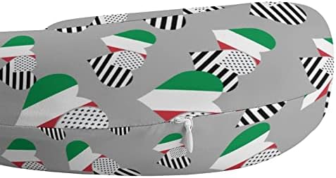 Италиански Флаг и Черен Американски Флаг Пътна Възглавница За Шията Memory Foam U-Образна Възглавница за Самолет за Поддръжка на Главата