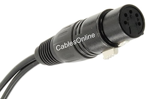 Кабел онлайн, на 3 метра. 5-Пинов XLR към 2X 3-Пинов конектори XLR Стерео или Двухэлементный Микрофон, кабел, XR-P5F03