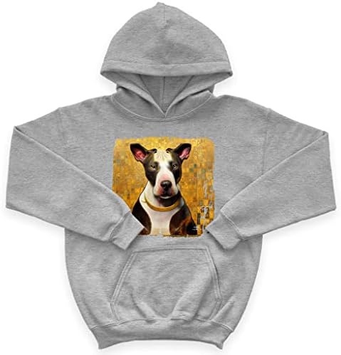 Детска hoody с качулка от порести руно Diana Klimt - Детска hoody с качулка Pitbull - Графична hoody с качулка за деца