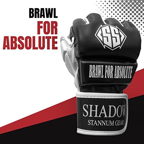 Борцовские Ръкавици SHADOW STANNUM MMA GEAR за Бокс Тренировки, Спаррингов, Защита на Китките с Отворена Длан и Ставите на