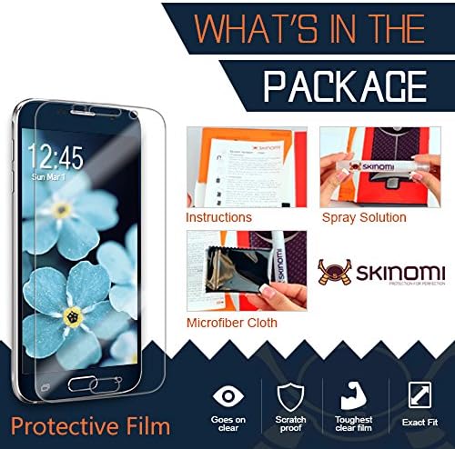 Защитно фолио Skinomi, Съвместима с ZTE Axon 7 Mini Clear TechSkin TPU Anti-Bubble HD Film