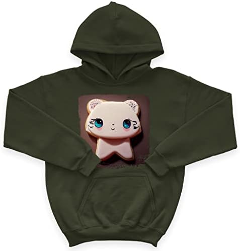Детска hoody от порести руно в стил Kawai - Графична Детска hoody - Художествена hoody за деца