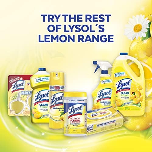 Автоматично средство за почистване на тоалетни Lysol в чиния, Почиства и освежава Тоалетна чиния, аромат на Лимон бриз, 2 порции (опаковка