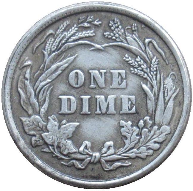 Американски Фризьор 10 Цента 1907 Г., сребърно покритие Копие на Възпоменателни монети