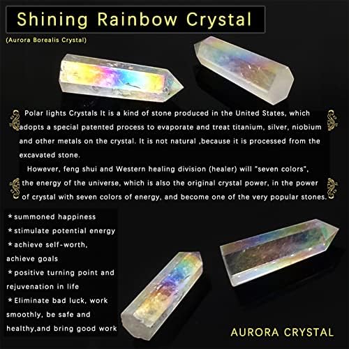 Натурален Прозрачен Бял Кварцов кристал Aurora Borealis, Рейки за лечение на Чакрите, Духовни камъни, Камъни Късмет, Чакра медитация.