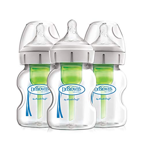 Бебешки бутилки Dr. Brown ' s Natural Flow® Anti-Colic Options+™ с широко гърло, 5 мл / 150 мл, с соской Slow Flow 1-во ниво, на 3