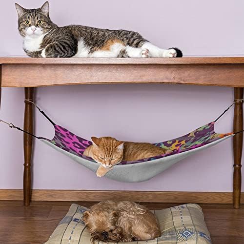 Домашен Хамак за котки Леопардового цвят с Регулируеми Каишки и Метални Куки 16,9 x 13