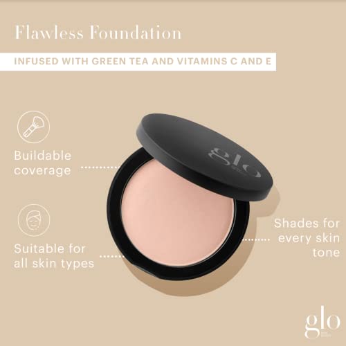 Пудровая основа за грим Glo Skin Beauty Base Pressed - Безупречно покритие за блестящ естествен ефект Втора кожа (Тъмно Бежово)