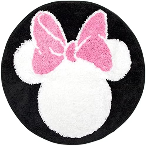 Комплект за баня Jay Franco Disney Minnie Mouse Cherry от 14 теми - Включва завеса за душ, 12 куки и Нескользящий килимче за баня