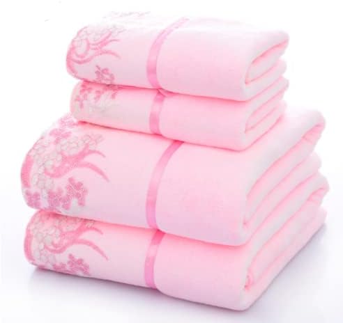 Розови Дантелени Кърпи за Баня Abeigoi, Велюровое Ултра Мека и Впитывающее кърпи за баня, Комплект Хавлии за Ръце за Баня,