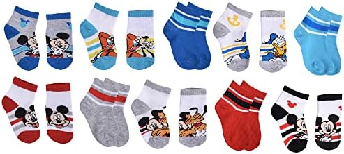 Чорапи за малки момчета с Мики Маус в опаковка от 10 броя