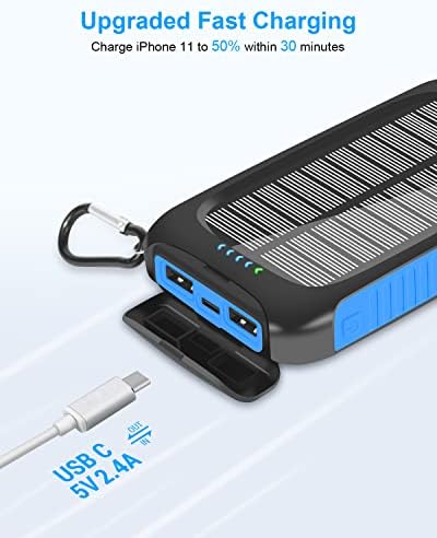 Централната банка на слънчева енергия, Solar charger 10000 ма Преносимо Зарядно външна Батерия C USB Порт вход/изход Водонепроницаемое