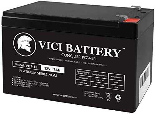 VICI Battery VB7-12 - 12V 7AH акумулаторна Батерия Подходяща за продукт на марката Aqua Vu Marcum Vexilar